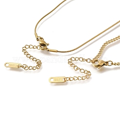 Set di collane con ciondolo a forma di cuore in acciaio inossidabile 304&nbsp;NJEW-H046-02G
