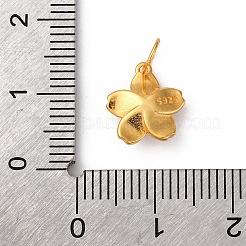 925 Blumenanhänger aus Sterlingsilber mit weißer Emaille&nbsp;STER-D304-03G
