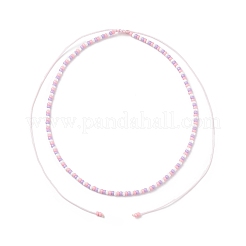 3 stücke 3 farbe glas samen geflochtene perlenketten set für frauen&nbsp;NJEW-JN04117