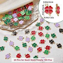 100 pz 5 colori ciondoli in lega di smalto&nbsp;ENAM-SZ0002-98