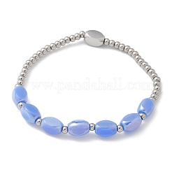 304 braccialetti elastici in acciaio inossidabile per le donne&nbsp;BJEW-M054-01P-02