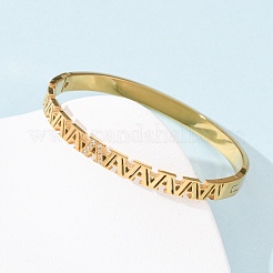 304 bracelet à charnière en acier inoxydable 304 avec micro pavé de zircones cubiques pour femmes&nbsp;BJEW-Z146-01G