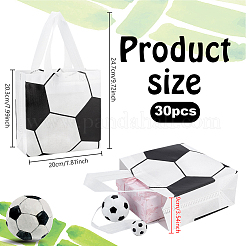 30 sac en tissu non tissé imprimé football avec poignée&nbsp;ABAG-PH0002-01A