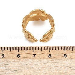 Verstellbare offene Manschettenringe aus 304 Edelstahl für Damen&nbsp;LS-RJEW-K299-01G