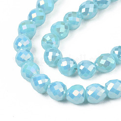 Chapelets de perles en verre opaque de couleur unie&nbsp;EGLA-N002-26-A01