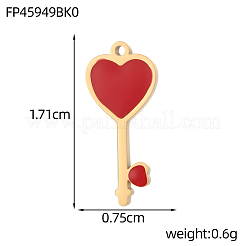 304 Edelstahl-Emaille-Anhänger&nbsp;STAS-OY013-70G
