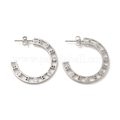 Ohrstecker mit Kristall-Strass-Anfangsbuchstaben b&nbsp;STAS-H175-28P