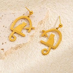 Pendientes colgantes de acero inoxidable 304&nbsp;WG8A128-01