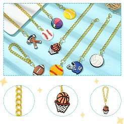 9 stücke 9 arten ball spiel pvc plastikbecher charme&nbsp;HJEW-CJ0001-18