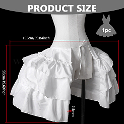 Jupon à volants double face en polyester pour femme&nbsp;DIY-WH0622-631B