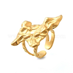 Bague ouverte en acier inoxydable 304 pour femme&nbsp;RJEW-A053-06G-03