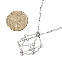 Chaîne à maillons ondulés en acier inoxydable 304 pour fabrication de colliers en macramé&nbsp;NJEW-JN05061-02