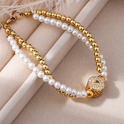 Messing mehradrige Armbänder&nbsp;BJEW-M056-02G