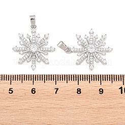 Weihnachtsanhänger aus Messing mit Mikropflaster und klaren Zirkonia&nbsp;KK-H287-04P