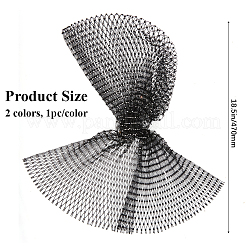 2 Stück 2 Farben Polyester Strass Mesh Kopfbedeckung Kappe für Damen&nbsp;AJEW-CY0001-64