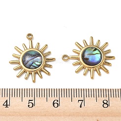 Natur Paua Muschel Anhänger&nbsp;STAS-G397-03G-02