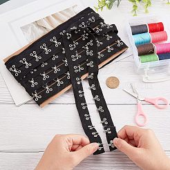 Haken- und Ösenband aus Baumwolle&nbsp;DIY-WH0308-119A