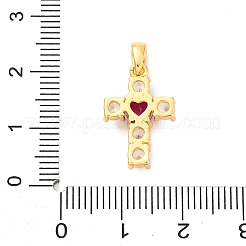 Pendentifs avec zircon cubiques à micro-pavés en laiton&nbsp;KK-P288-03G