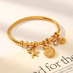 Brazalete articulado con dije en forma de estrella de mar&nbsp;WGCC196-01