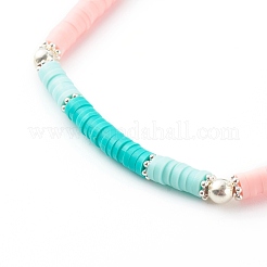 Ensembles de bracelets extensibles en perles heishi en pâte polymère faits à la main&nbsp;BJEW-JB06146