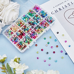 DIY-Sets zum Basteln von Armbändern aus elastischen Armbändern mit Crackle-Glasperlen und Backfarbe&nbsp;DIY-PH0004-54D