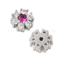 Abalorios de latón con pavé de circonitas&nbsp;KK-U056-16P-02