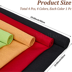 4 pièce de tissu en lin 4 couleurs&nbsp;DIY-CY0001-05A