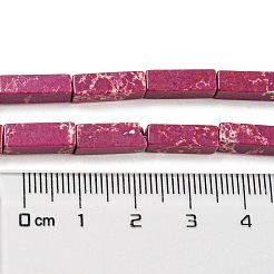 Brins de perles teintes en jaspe impérial synthétique&nbsp;G-D077-C01-10