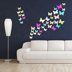 6 set di 6 adesivi murali in PVC a specchio colorati&nbsp;DIY-GA0002-03