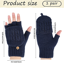Fingerlose Winterhandschuhe aus Alpakawolle und Elastan&nbsp;AJEW-WH20042-30D
