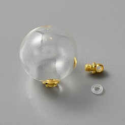 Zu öffnende Anhänger aus transparentem Glas&nbsp;FIND-WH0031-41C