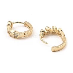 Pendientes de aro de latón con circonitas cúbicas&nbsp;EJEW-D078-26KCG