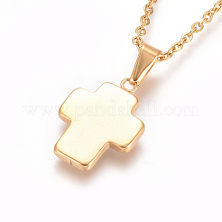 Colliers pendentifs en acier inoxydable 304 émaillé&nbsp;NJEW-F275-40G
