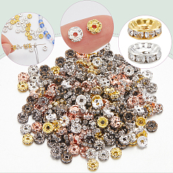 200 stücke 10 farben messing strass abstandshalter perlen&nbsp;RB-SP001-08A
