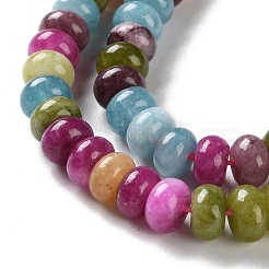 Gefärbt natürlichen weißen Jade Perlen Stränge&nbsp;X-G-B124-B01-01