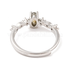 Anelli regolabili in labradorite naturale occhio di cavallo&nbsp;RJEW-Q817-02P-04