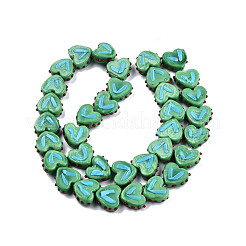 Fili di perle di lampwork irregolari fatti a mano opachi&nbsp;LAMP-T017-20-B05