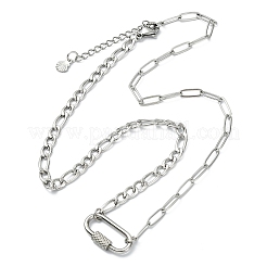 Colliers pour femmes avec pendentif et fermoir ovale en acier inoxydable 304&nbsp;NJEW-JN06169-02
