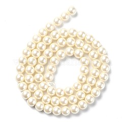 Fili di perle rotonde di perle di vetro tinto ecologico&nbsp;HY-A002-6mm-RB041