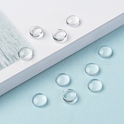 Transparente Glas Cabochons&nbsp;GGLA-R026-8mm