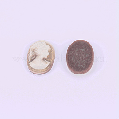Harz Cameo Lady Kopf Cabochons&nbsp;CRES-WH0002-01F