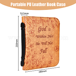 Tragbare Büchertasche aus PU-Leder&nbsp;AJEW-WH0248-419B