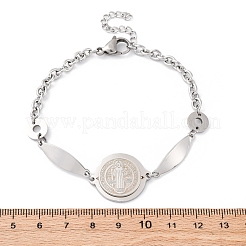 201 bracelets à maillons en acier inoxydable&nbsp;BJEW-B078-146P