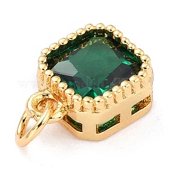 Echte 18k vergoldete Messing-Intarsien-Anhänger aus Zirkonia&nbsp;ZIRC-L100-073G-01