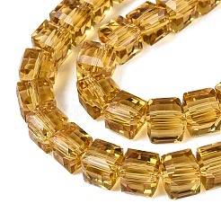 Abalorios de vidrio transparente hebras&nbsp;GLAA-R041-8x8mm-A07