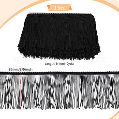 Bordure en dentelle à pompons en polyester&nbsp;OCOR-WH0101-118B