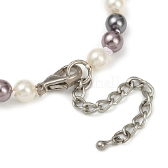 Muschelperlen-Halsketten mit abgestuften Perlen für Mädchen und Frauen&nbsp;NJEW-XCP0001-46P
