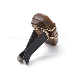 Clip per presa d'aria per auto con pietre preziose naturali esagonali avvolte in filo&nbsp;JEWB-BR00135