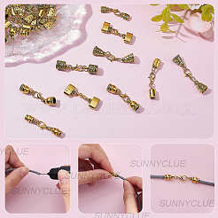 32 Stück 8 Stile Legierungsschnurenden&nbsp;HJEW-SC0003-10