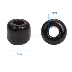 1 Box 8/0 Glasperlen rund schwarz für Schmuckherstellung 3mm&nbsp;SEED-PH0005-10